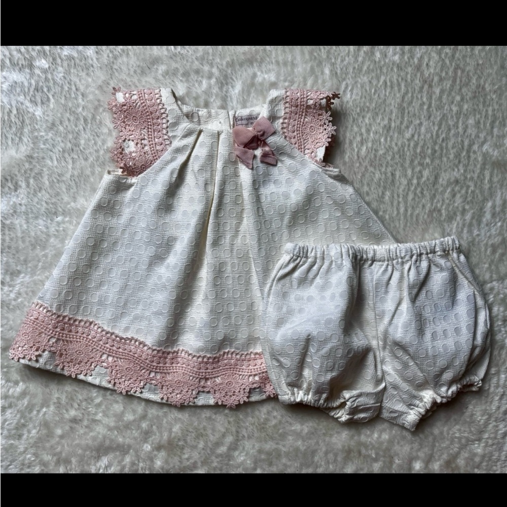 Catherine Malandrino matching dress and bloomers 3-6M
